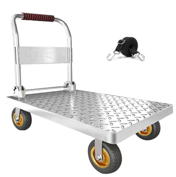 Carro plegable con plataforma para carro de carretilla, plataforma móvil (pequeña 68.58 x 48.26 cm, 680.4 kg)