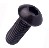 VAMUOEFL Tornillos de cabeza de botón de 5/16-18 x 3/4 pulgadas (1/4 a 2 pulgadas disponibles), acero inoxidable 304 18-8, acabado exterior negro, unidad hexagonal Allen, totalmente roscado, 10