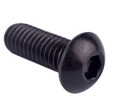 VAMUOEFL Tornillos de cabeza de botón de 5/16-18 x 3/4 pulgadas (1/4 a 2 pulgadas disponibles), acero inoxidable 304 18-8, acabado exterior negro, unidad hexagonal Allen, totalmente roscado, 10