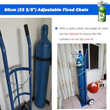 Carretilla para transportar cilindros de oxígeno con ruedas, carrito de mano para cilindros de gas comercial y plataforma rodante para tanques de propano de 40 l, soporte para cilindros de gas para