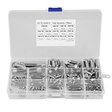 135pcs fijar M2.5 M3 M4 M5 M6 M8 304 tornillos de casquillo de cabeza hexagonal de acero inoxidable con caja de plástico transparente