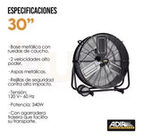 Ventilador Industrial De Tambor 30 Pulgadas Adir 2079