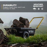 Gorilla Carts GCR-4 - Carro de volquete, Carro de jardín de 2 Ruedas con Mango Plegable, 4 pies cúbicos, 300 Libras Capacity, Negro/Amarillo Gorilla Carts GCR-4 -