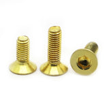 OUFEIJIA M3 M4 M5 M6 M8 Tornillo Allen de Cabeza avellanada Hexagonal de latón Dlat para Uso metalúrgico
