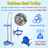 Carretilla portátil con Ruedas for Transportar Cilindros de oxígeno, Ligera y de una Sola Mano, for Tanques de Gas de 10, 15 y 20 litros. Soporte para bombona de Gas(20L 110cm(43 3/10"))