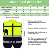 Breteil Chaleco de Seguridad Premium Chalecos de Alta Visibilidad Industrial Transpirable y Suave con Bolsillo Multiusos Amarillo-XXXL