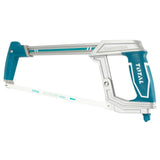 ▶ TOTAL Arco Profesional Tubular de Acero Industrial| Herramienta Duradera y Precisa para Corte Metálico| Mango Ergonómico, Fuerte y Cómodo | Corte de Fibra de Vidrio, Acero, Cobre