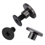 🔩 20 unids/set postes de tornillo plano de latón cabeza de remache cinturón remaches cabeza de perno para equipaje cuero artesanía tripulación clavo remache 5mm 8mm negro (5mm)