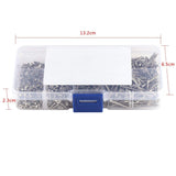 Paquete de 800 piezas de tornillos de acero al carbono M2 Unidad cruzada cabeza plana autoperforantes kits Kits para máquina de carpintería sujetador