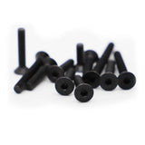 Mutai Tornillo hexagonal Allen DIN7991 M2 M2.5 M3 M4 M5 M6 M8 M10 M12 Grado negro 10.9 Tornillo hexagonal de acero con cabeza avellanada plana (Color : 16mm_M2.5 50pcs)
