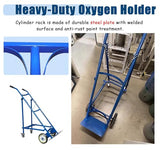 ▶ Soporte de acero con ruedas for cilindros de gas, 1 unidad. Carretilla de transporte portátil for tanques de oxígeno for uso industrial.