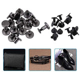 🔩 20 sets DIY Latón Cabeza Plana Correa Correa Remaches + Tornillo para Equipaje de Cuero Craft 5mm 8mm Remaches Correa Manija Bolsa Accesorios(8mm)