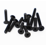 Mutai Tornillo hexagonal Allen DIN7991 M2 M2.5 M3 M4 M5 M6 M8 M10 M12 Grado negro 10.9 Tornillo hexagonal de acero con cabeza avellanada plana (Color : 16mm_M2.5 50pcs)