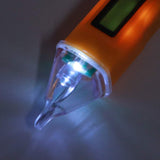 ▶ Detector de Voltaje Digital Probador de Voltaje sin Contacto Tipo de Bolígrafo Probador de Circuitos Herramienta de Prueba Linterna Indicador de Batería Baja(Amarillo + Negro)