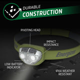 Energizer Rechargeable LED Headlamp, IPX4 Water Resistant, High-Powered Bright LED, Multiple Light Modes, Best Headlight for Camping, Running, Outdoors, Emergency Light, USB Included