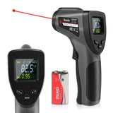 ▶ Termometro Infrarojo, Pistola de Temperatura Láser Digital Sin Contacto, -58 ℉ ~ 1022 ℉ (-50 ℃ ～ 550 ℃), Emisividad Ajustable, con Pantalla LCD para Cocina, BBQ, Congelador, etc.