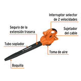 Sopladora/Aspiradora eléctrica 1, 440W, con bolsa recolectora Truper SOPLA-1440,