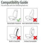 ▶Juego de Fundas de Asiento de Coche con Respaldo bajo y Reposacabezas Extraíble, Ajuste Universal, Lavable, Negro para SUV, Sedán, Furgoneta