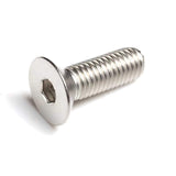 🔩 50 tornillos de cabeza plana M4-0,7 x 6 mm, acero inoxidable 18-8 (304), acabado brillante, llave Allen, tornillos de máquina hexagonales interiores
