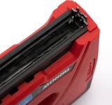 ▶ Pistola profesional inalámbrica 5 en 1 para grapas y uñas, grapadora de alambre con pilas y clavadora para tapicería, enmarcado, techos, manualidades, valla, cable, negro/rojo Arrow ET501C -