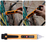 ▶ Detector de Voltaje Digital Probador de Voltaje sin Contacto Tipo de Bolígrafo Probador de Circuitos Herramienta de Prueba Linterna Indicador de Batería Baja(Amarillo + Negro)