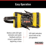 Buscador de tuberías RIDGID  Transmisor de línea, trazador de línea y localizador de línea subterránea, amarillo, pequeño