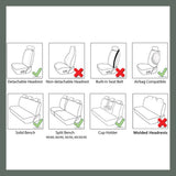▶ Juego Completo de Fundas de Asiento de Cuero sintético Perforado, Rojo/Negro