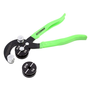 Alicates de doblado de tubos profesionales, tubos de latón, cobre, acero y aluminio, líneas de freno de diámetros: 5/16", 3/8", 3/16" y 1/4", acero