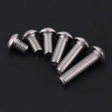 Cabeza Zócalo Tapa Tornillos,60pcs M6 Botón de acero inoxidable Botón Heavy tornillos Tornillos Accesorios con caja de plástico