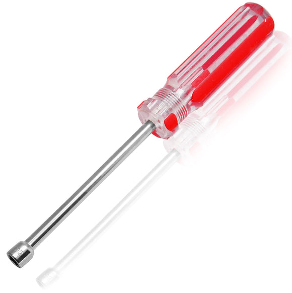 Destornillador de tuerca hexagonal de 11/32 pulgadas, destornillador de llave con eje hueco de 3.7 pulgadas, mango de agarre acolchado