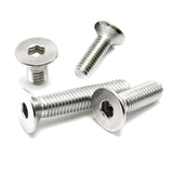 50 tornillos de cabeza plana M3-0,5 x 8 mm, acero inoxidable 18-8 (304), acabado brillante, llave Allen, tornillos de máquina hexagonales interiores