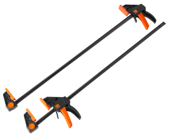 WEN - Abrazaderas y esparcidores de barra de acero resistentes de 24 pulgadas con garganta de 2.3 pulgadas, paquete de dos (CLR242)