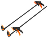 WEN - Abrazaderas y esparcidores de barra de acero resistentes de 24 pulgadas con garganta de 2.3 pulgadas, paquete de dos (CLR242)