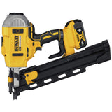 ▶ DEWALT Kit de clavadora de encuadre de 20 V MAX*, 21 grados, con estructura de plástico