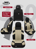 ▶ Fundas de Asiento de automóvil Set Completa, Cubiertas del Asiento Delantero y Cubiertas de Banco traseras divididas para automóvil, Cubiertas de Asiento de Tela Universal para SUV