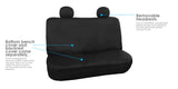 ▶ Funda de asiento (Juego completo impermeable premium con banco negro)