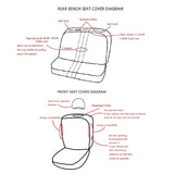 ▶ Fundas de Asiento de Coche, 9 Piezas de Asientos Delanteros y Traseros de poliéster, Color Negro con Morado