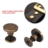 20Pcs Remaches de cuero planos Tornillos de fijación de Chicago Postes Kit de surtido para álbumes de fotos Álbumes de fotos Reparación de cuero(5mm)