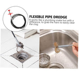 ▶ Herramienta De Limpieza De Drenaje Flexible De Gancho Multifuncional Para Desatascar Tuberías y Captar Obstrucciones Cocinas y Baños