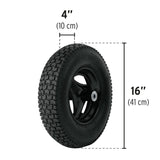 Carretilla , mgos/madera 1-3/4", llanta neumática reforzada Truper