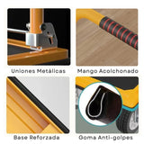 Carro Patin Diablito con Ruedas Giratorias Plataforma De Carga Plana Plegable Carrito Manual de Empuje 90x60cm Mulituso Hogar Oficina Almacen | Resistente Práctico Capacidad 375kg Amarillo