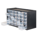 ▶ CRAFTSMAN - Organizador de almacenamiento, sistema modular de almacenamiento de 30 cajones pequeños, fácil de apilar (CMST40730), negro, blanco