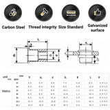 🔩 LiebeWH Juego de Tuercas Remachables Tuercas de Remache de Acero Tuercas de Métrica(M6 (100 pcs/pack