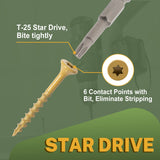 🔩 LIONMAX - Tornillos de cubierta de 3 pulgadas, tornillos de madera #10 x 3 pulgadas, 300 unidades, resistentes a la corrosión, revestimiento de epoxi exterior, tornillos de cubierta para exteriores,