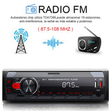 ▶ Autoestereo Reproductor Estereo para Automovil MP3, Control por Voz, Dual USB Apoyar AUX/TF/Disco U/FM Bluetooth Estereos con Tarjeta, Llamada Bluetooth + Control Remoto FM