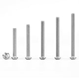 NIULUNBAO - Tornillos de cabeza de botón M5 x 40 mm, 45 mm, 50 mm, 55 mm, 60 mm, tornillos de acero inoxidable 304 métricos para máquina hexagonal, totalmente roscados, kit surtido de 30 unidades