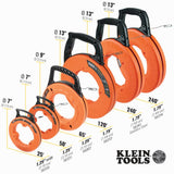 ▶ KLEIN TOOLS Guía jalacables de acero con carcasa optimizada para menor fricción |Mango de agarre firme|Guia para cable electrico|Guia jalacables|0.3 cm × 15 m| Marcado con láser para precisión KLEIN TOOLS