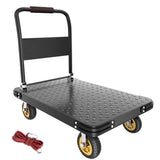 Carrito de Plataforma para Camión de 45*70*80CM, Carro de Plataforma Plegable con 5in Ruedas Giratorias,Capacidad de Carga 300 KG para Uso en Almacenes,Mudanzas,Compras,Hogar y Oficina（Negro）