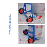 Carro Portátil para Cilindros De Gas - Estante Rodante Ligero De Acero Inoxidable - Estante Fijo para Cilindros De Gas Carretilla Manual para Transporte De Tanques De Acetileno