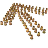 🔩 SCNUT - 50 tuercas de remache métricas M5 de acero al carbono, remache de cabeza plana, tuerca de inserción roscada para metal con cuerpo moleteado, tuerca chapada en zinc resistente